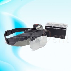 Lupas binoculares con visera + 4 lentes