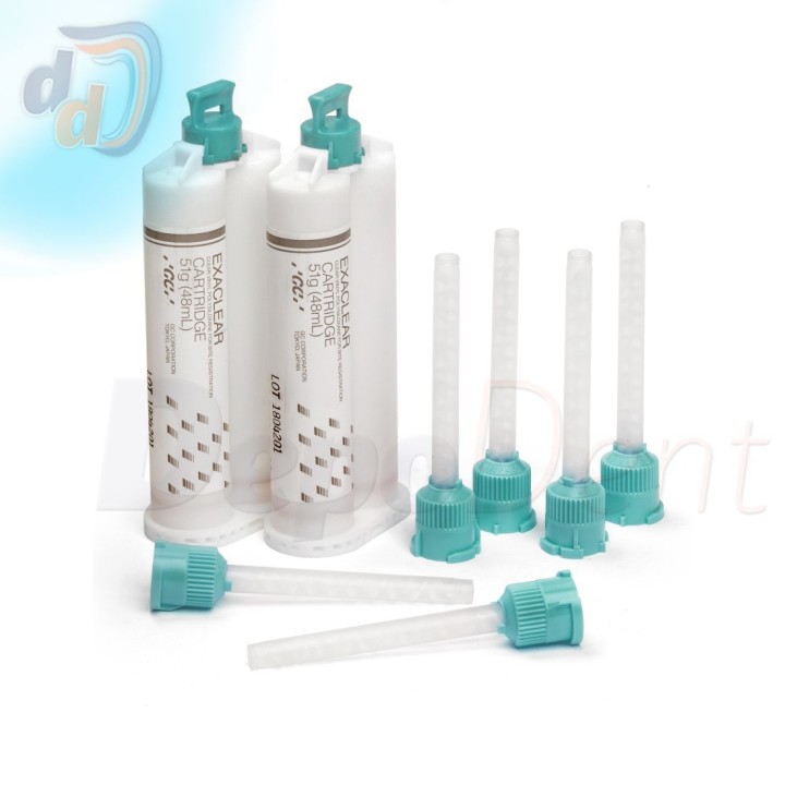 Exaclear GC vinilpolisiloxano transparente para matrices en cartuchos 2x48 ml