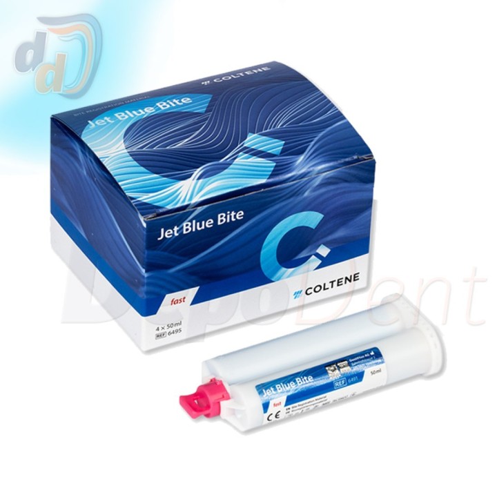 Jet Blue Bite fast de Coltene silicona de adición para registro de mordida 1 cartucho de 50 ml