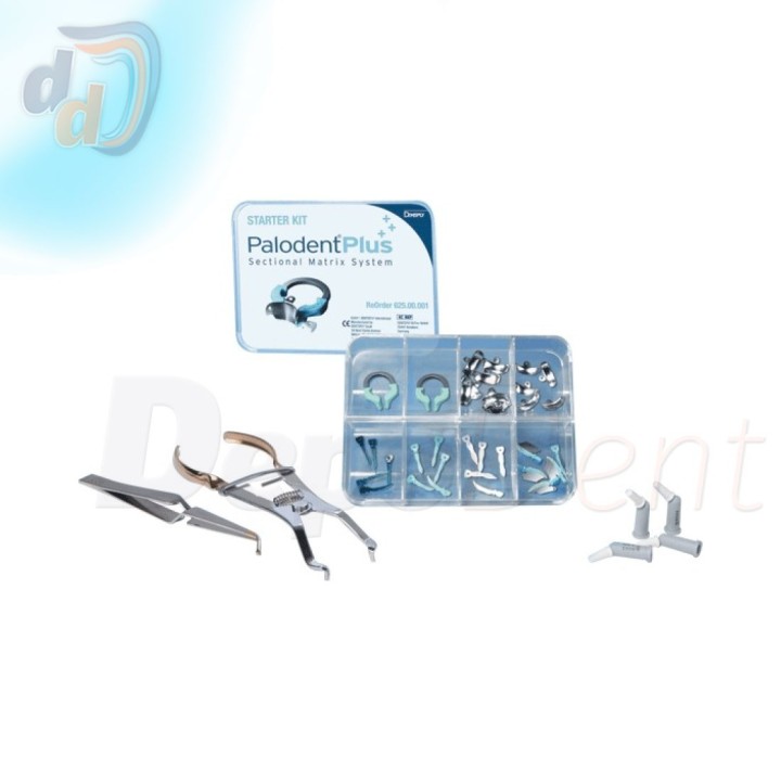 Palodent V3 Starter Kit de Dentsply Sirona con su estuche de componentes