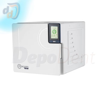 Autoclave Mocom B Futura de 17 litros cerrado con su panel de mando en la parte frontal