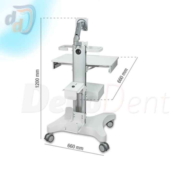 Medidas del carro para escáner intraoral Mestra