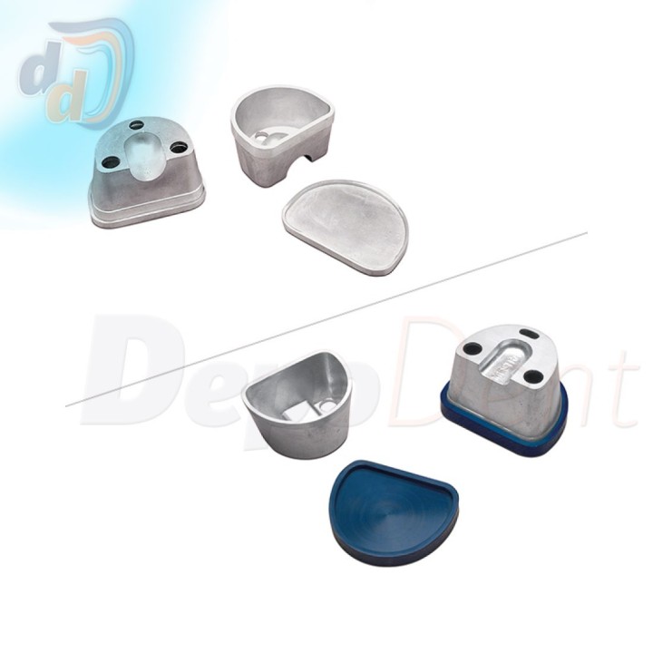 Muflas para duplicar Mestra de aluminio con tapa de aluminio o de goma azul