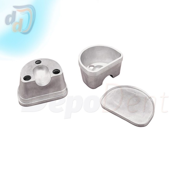 Mufla para duplicar de aluminio Mestra con tapa de aluminio