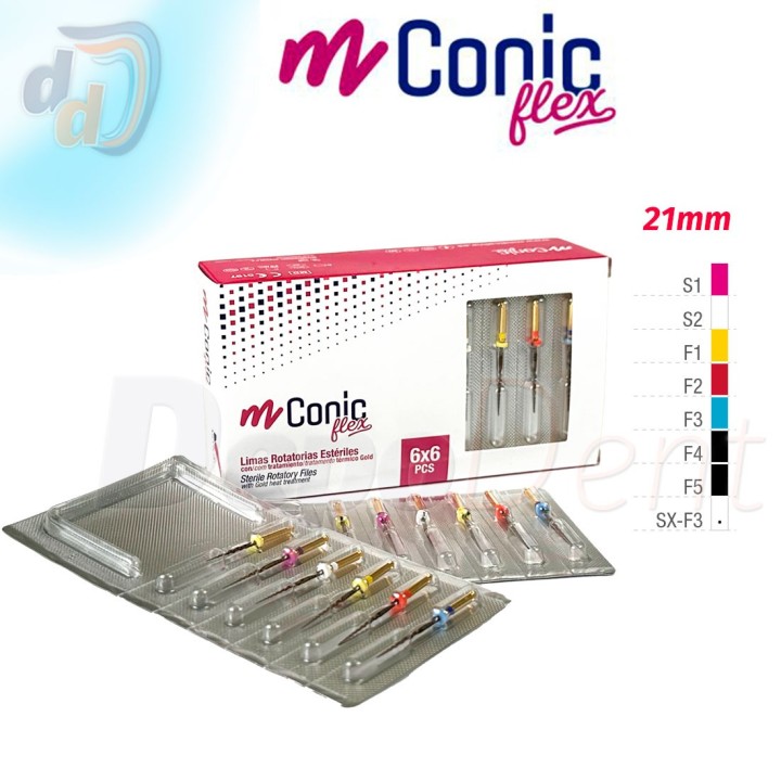 Limas endodoncia Medicaline NiTi mConic 21mm