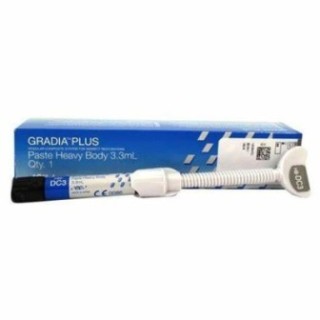 Jeringa y caja de GRADIA PLUS Heavy Body de GC
