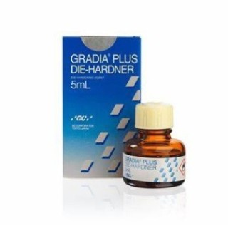 Frasco y caja de GRADIA PLUS Die Hardener de GC