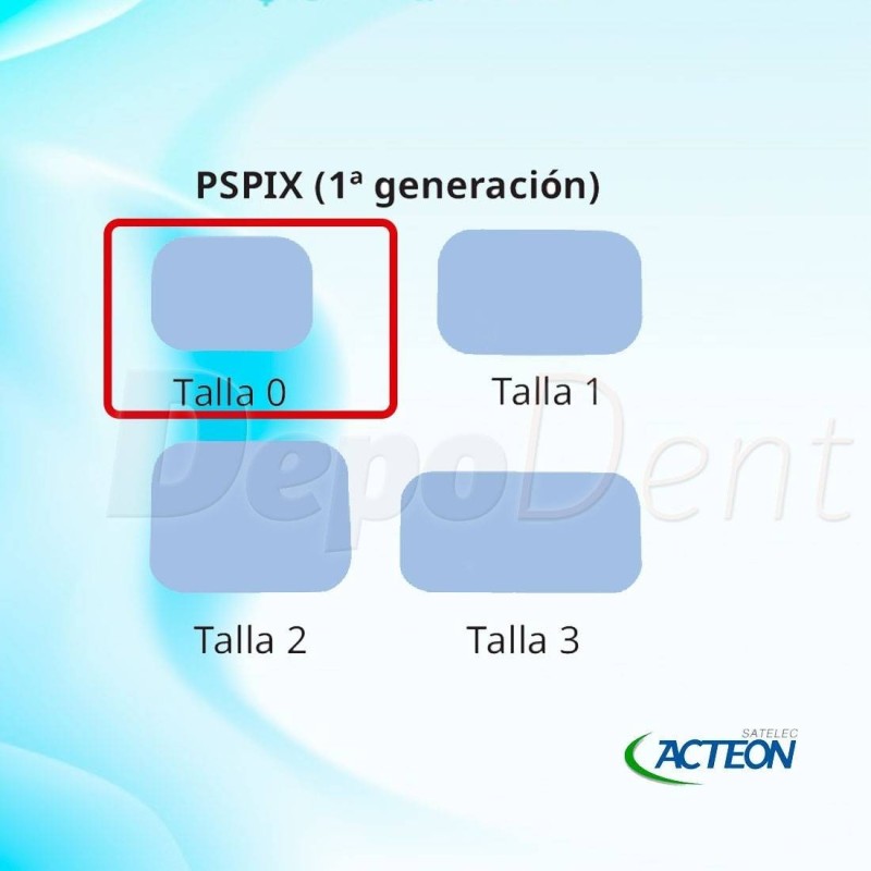 Placas de fósforo Standard Acteon Talla 0 PSPIX-1