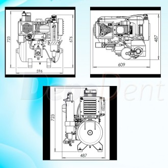 Dimensiones compresor AC 100