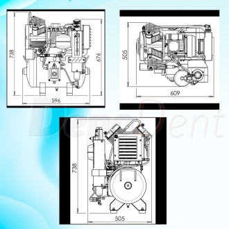 Dimensiones compresor AC 200