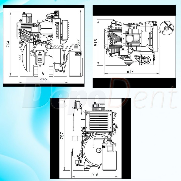 Dimensiones compresor AC 300