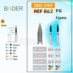 Fresa diamante 862FG Llama 5Uds