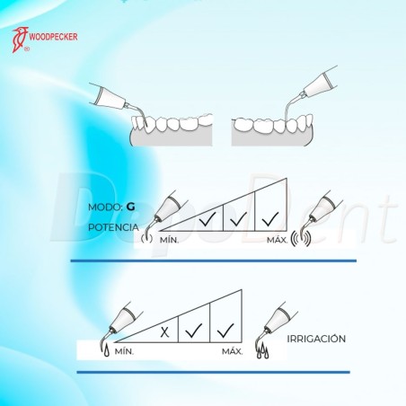 Esquema puntas ultrasonidos Woodpecker GD3