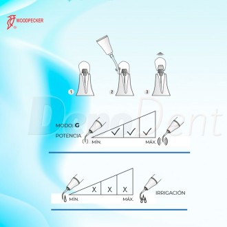 Esquema puntas ultrasonidos Woodpecker GD7