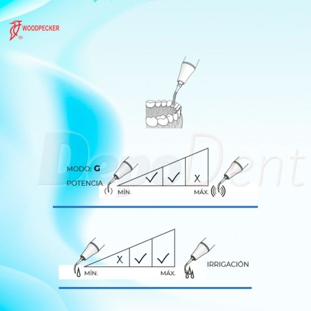 Esquema puntas ultrasonidos Woodpecker GD12