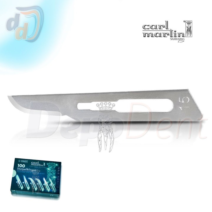 Hoja bisturí nº15 Carl Martin estéril