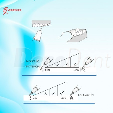 Esquema puntas ultrasonidos Woodpecker PD2L