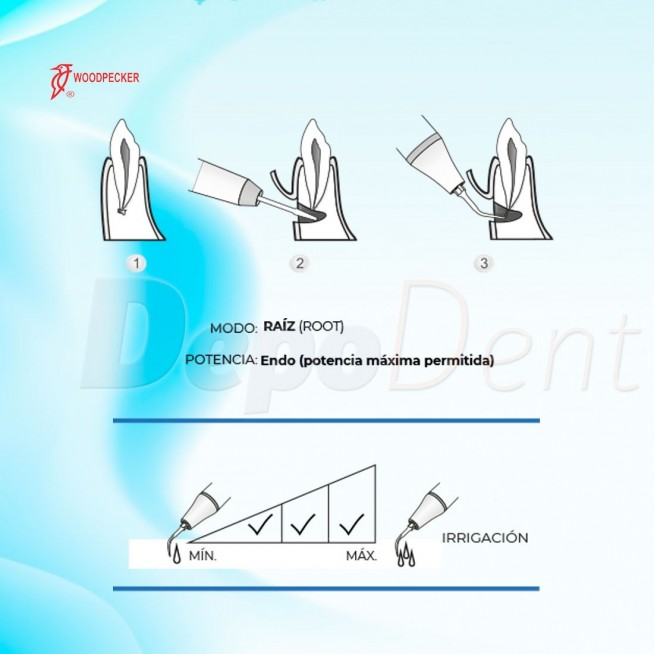 Puntas Cirugía UE1 para endodoncia diamantada compatibles con Mectron
