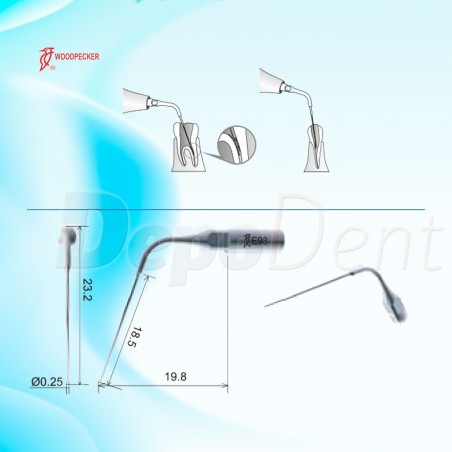 Punta ultrasonido ED98 Endoactivador ultrasónico SATETEC