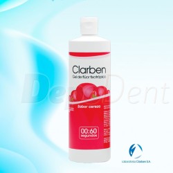 Gel de fluor Clarben sabor Cereza 500ml indicador nivel