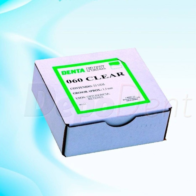 Clear Planchas Termoplásticas Dentaflux (0.040x1mm) 25ud