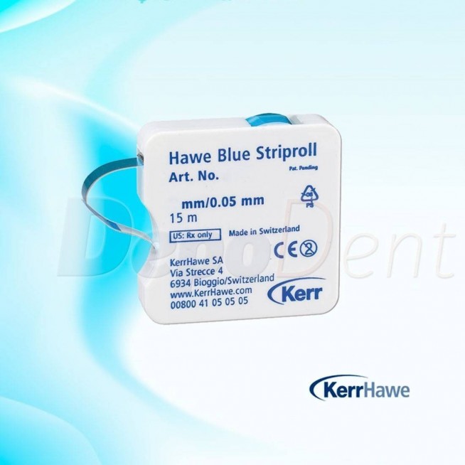 Tiras Hawe Striproll Color Azul 6mm x15m poliéster grosor 0.05mm