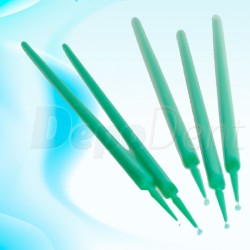Micro-pinceles aplicadores desechables FINOS color verde claro