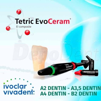 Tetric EVOCERAM Jeringa Refill 1x 3gr colores Dentina