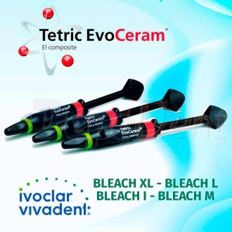 Tetric EVOCERAM Jeringa Pack Refill 3x 3gr colores Bleach