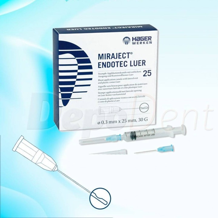 Agujas estériles MIRAJECT ENDOTEC Luer 25G