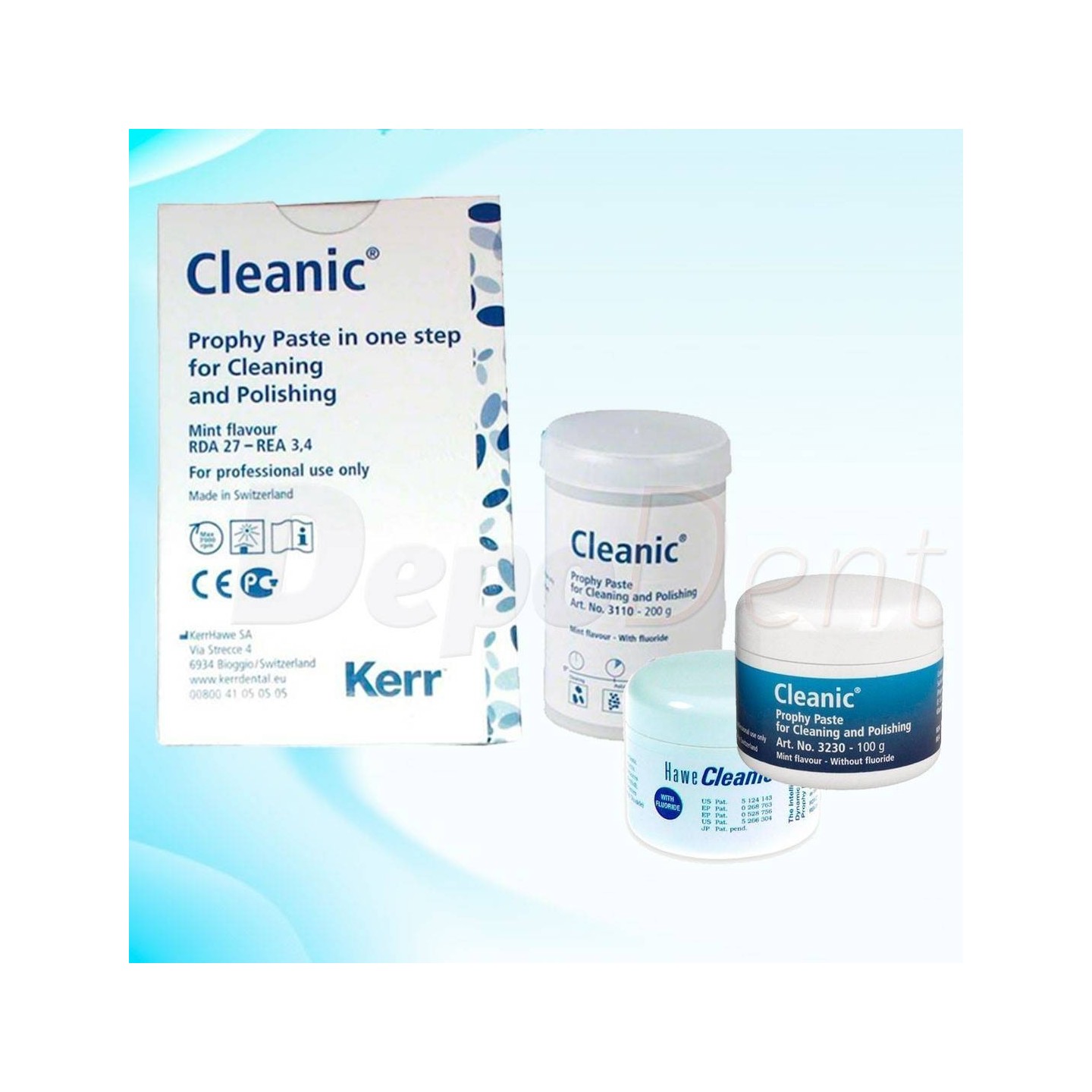 CLEANIC cartuchos pasta profilaxis sin fluoruro