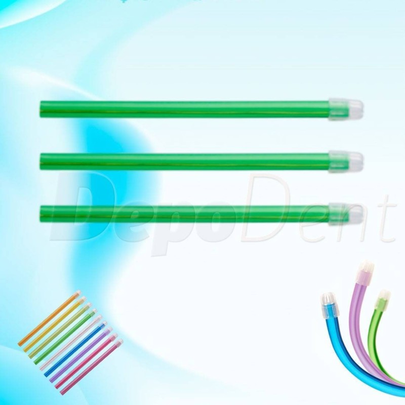 Aspiradores de saliva desechables 15cm color verde