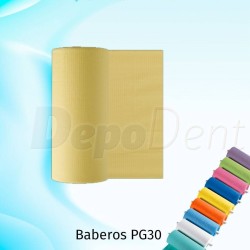 Babero desechable PG30 papel/plástico rollo 80ud amarillo