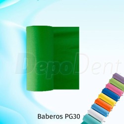 Babero desechable PG30 papel/plástico rollo 80ud verde