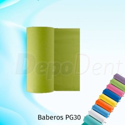 Babero desechable PG30 papel/plástico rollo 80ud lima