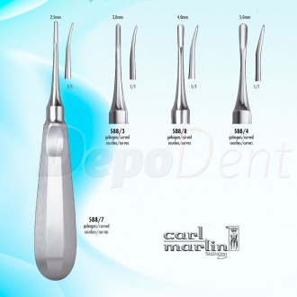 Instrumentos cuirvos para luxación Schwal Carl Martin