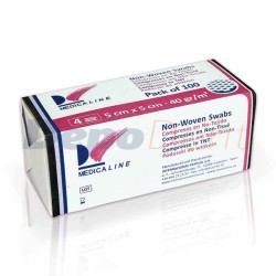 Gasas 5X5Cm No Esteril 40G/M2 100U de MEDICALINE