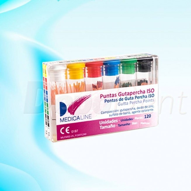 Puntas gutapercha Medicaline surtido color 45-80 120ud