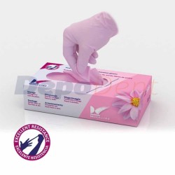 Guantes De Nitrilo Color Rosa 100Uds Medicaline de MEDICALINE