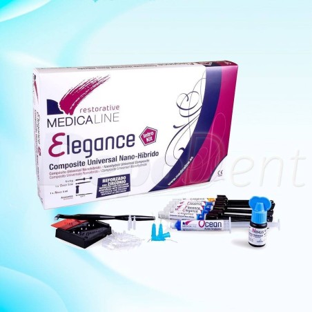 ELEGANCE composite universal nanohíbrido Kit 5 jeringas 4gr + Adhesivo