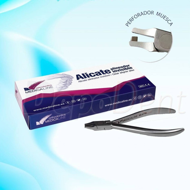 Alicates perforador muesca para ortodoncia invisible