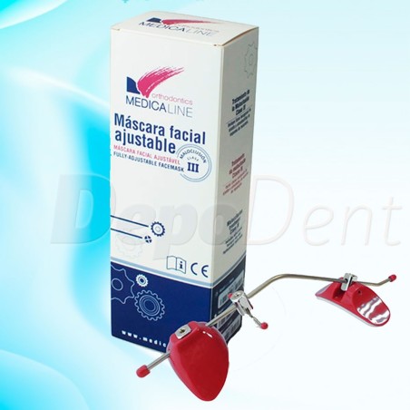 Máscara facial ajustable Medicaline rojo