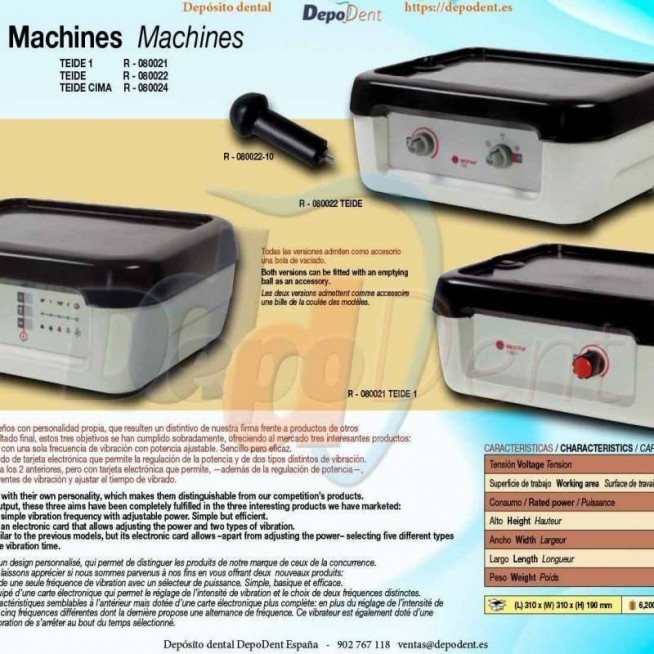 Catálogo máquinas laboratorio Mestra detalle
