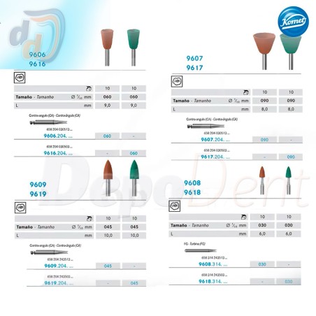 Pulidores para amalgama Komet