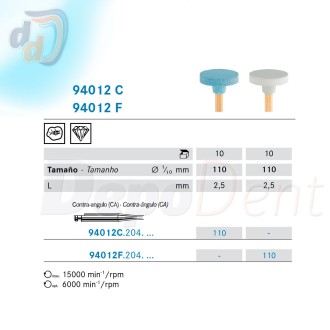 Pulidores para óxido de zirconio con forma de rueda