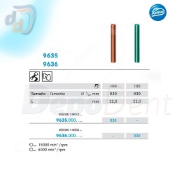 Pulidores para metal y prótesis coladas sobre modelo 9635.0