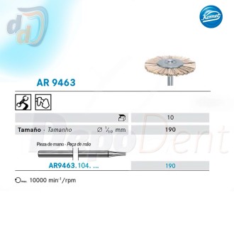 Cepillo redondo de crin rígido AR9463 Komet