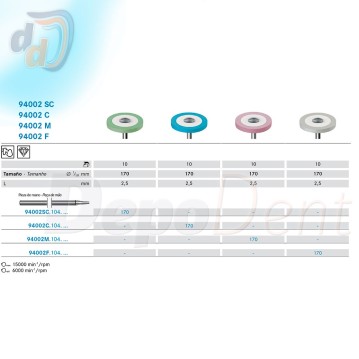 Pulidores para cerámicas Forma Rueda Grande Diamante tres etapas